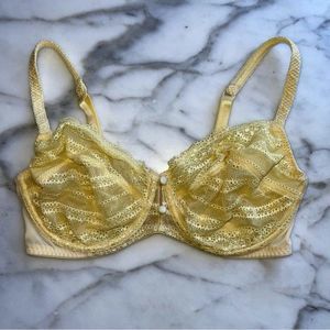Victoria's Secret Gold Lace Bra